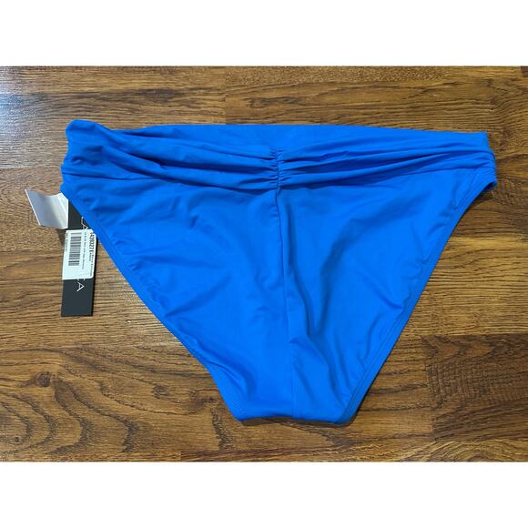 La Blanca Women's Island Goddess Shirred Bikini Bottom Blues Size 14 NWT - Picture 2 of 8